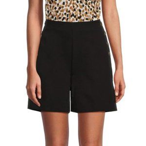 Saks Fifth Avenue Button Dress Black Shorts